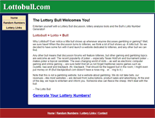 Tablet Screenshot of lottobull.com